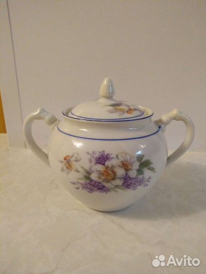 Сахарница Дулево, антикварная