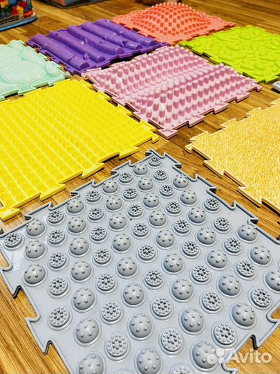 Массажный развивающий коврик пазл