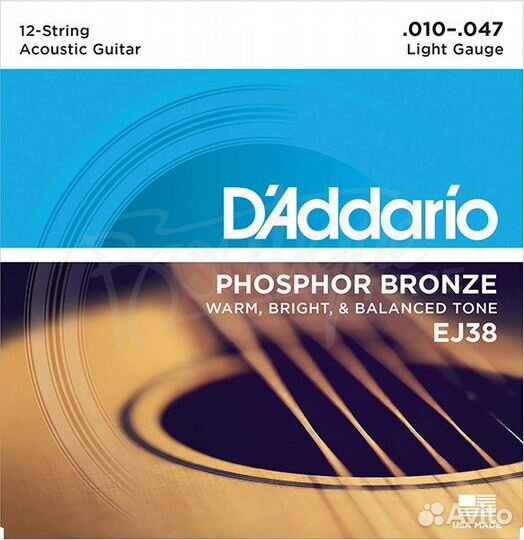 D'Addario EJ38 Phosphor Bronze Комлект струн для а
