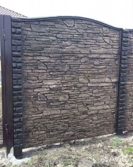 Забор бетонный