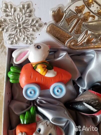 Новогодние игрушки фарфор ручная работа