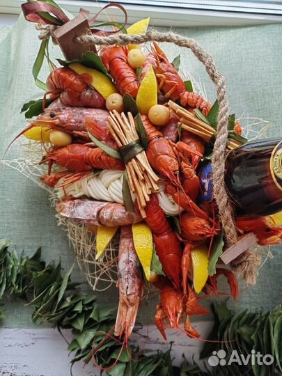 Мужской букет из раков