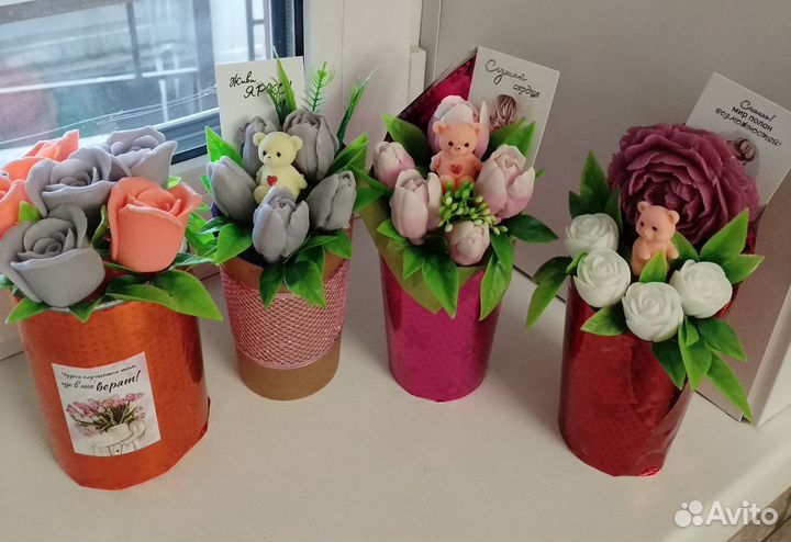 Мыло ручной работы букеты