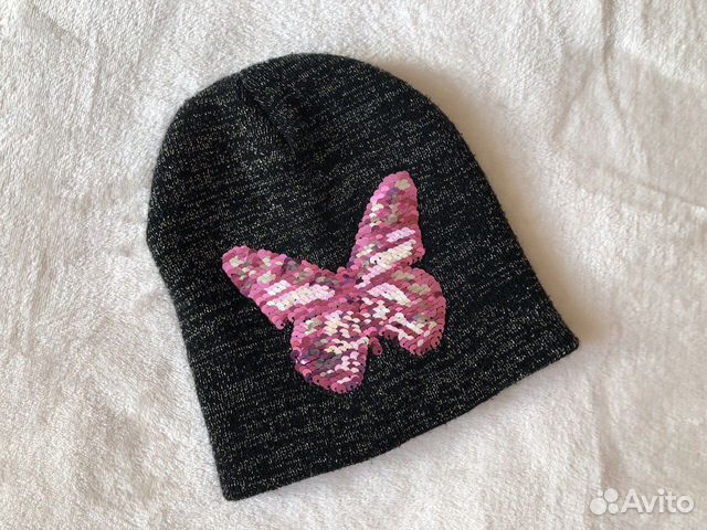 Детская шапка вязаная для девочки модная бини 3-4г