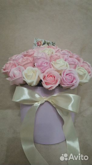 Букет из мыльных роз