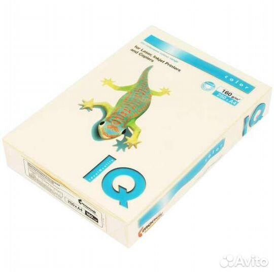 Бумага цветная А4 250 л, IQ color, 160 г/м2