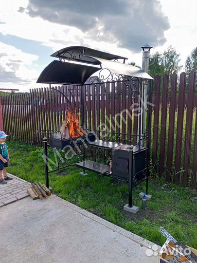 Кованные мангалы с крышей