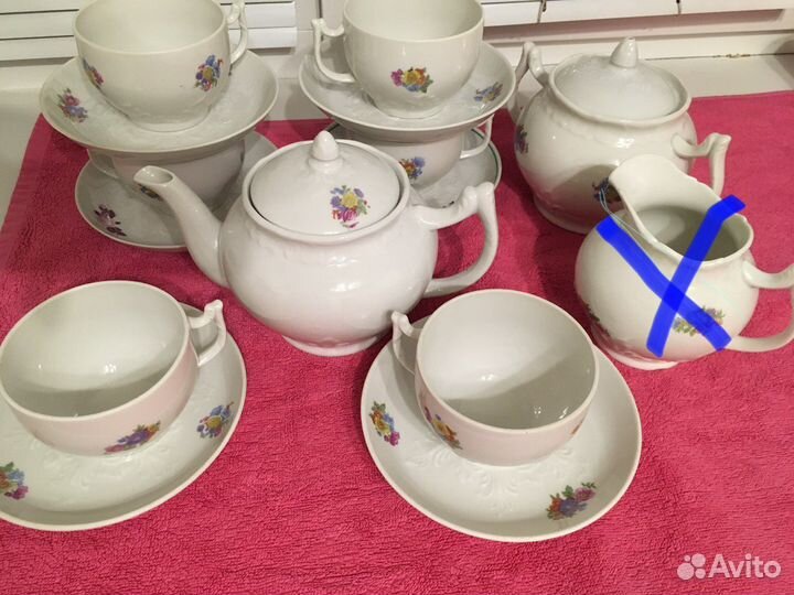 Сервиз Вербилки и набор посуды