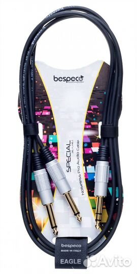 Кабель межблочный стерео Jack-2Jack Bespeco RCY500