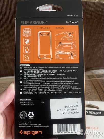 Чехол на iPhone 7. Spigen оригинал