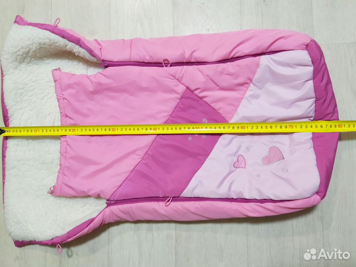 Спальный мешок в коляску на овчине