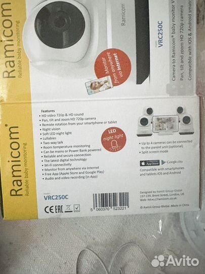 Видеоняня ramicom vrc250c