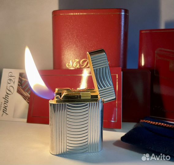 Зажигалка Dupont Soubreny Pipe Silver & Gold