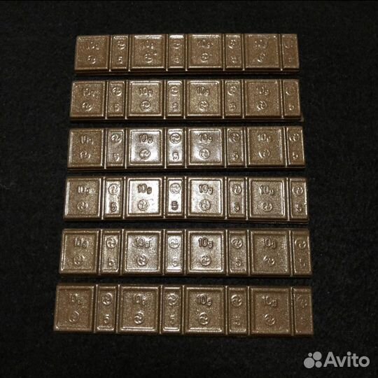 Грузик из свинца для балансировки колёс коричневые