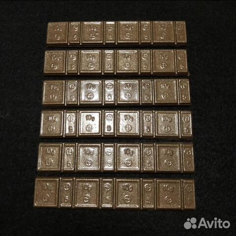 Грузик из свинца для балансировки колёс коричневые