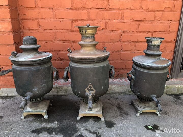 Самовар старинный на дровах