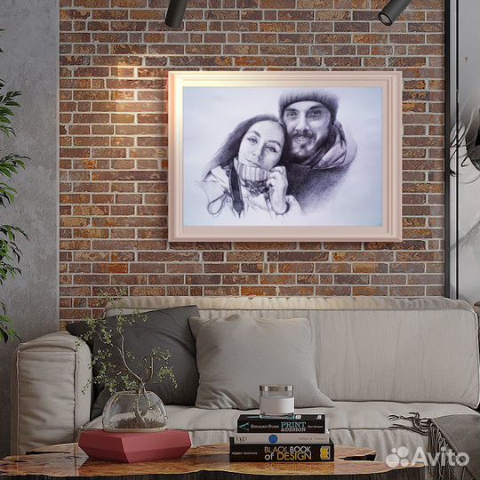 Портрет углем на заказ, портрет с фото