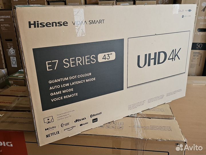 Hisense 43E7HQ/qled экран 109см/smart/WI-FI/достав