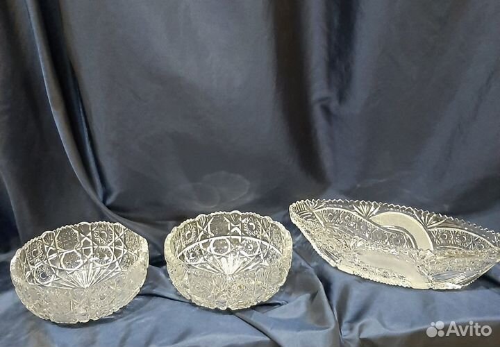 Винтаж СССР- Гусь-Хруст.з-д-вазы,салатники и др