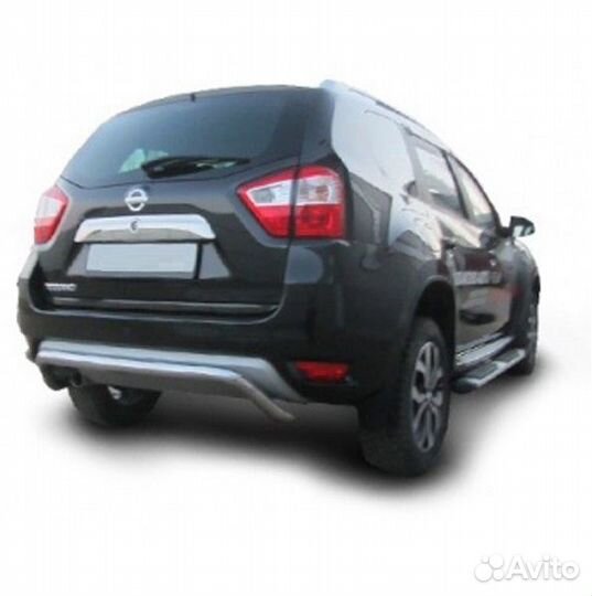 Защита заднего бампера Nissan terrano (2014)