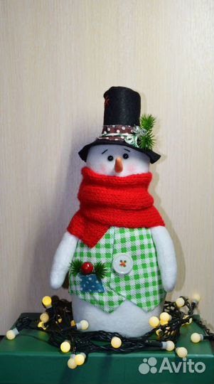 Снеговик мягкая игрушка