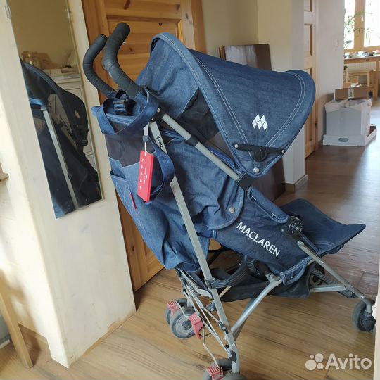Коляска трость maclaren quest Denim. Джинс