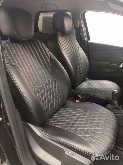 Авточехлы из экокожи Тойота Камри 50 2012г