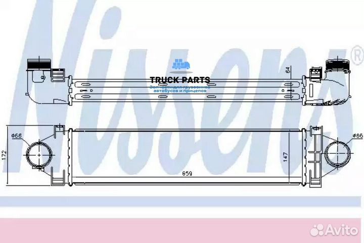 Nissens 96383 интеркулер
