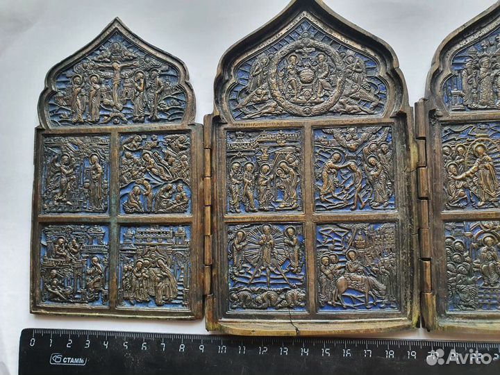 Складень четырёхстворчатый с двунадесятыми праздни