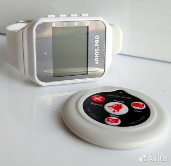 Беспроводная кнопка вызова официанта с часами