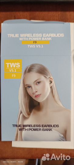 Беспроводные наушники TWS F9 V 5.1 + PowerBank
