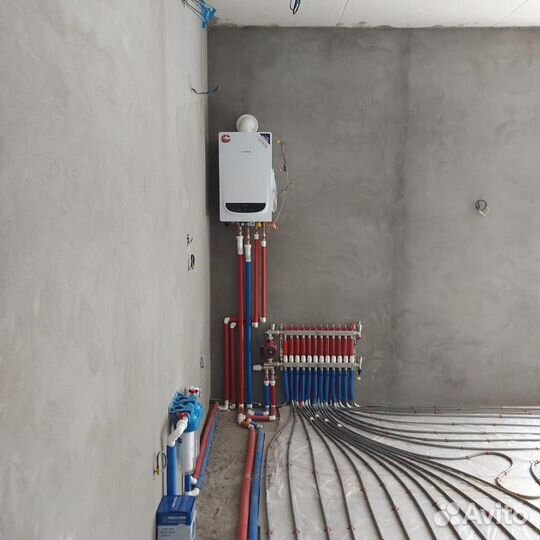 Водяной теплый пол радиат. Отопление разводка воды