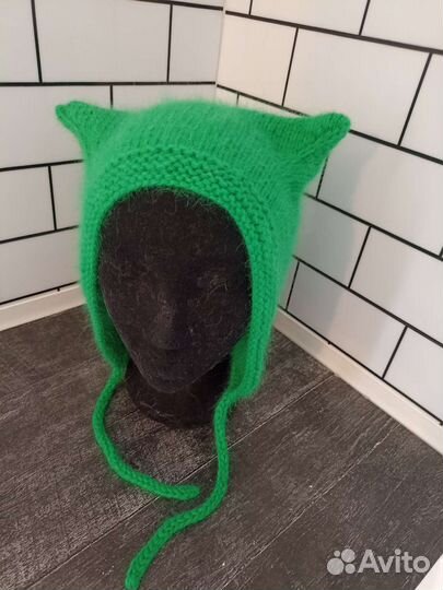 Шапка-чепчик из пуха норки