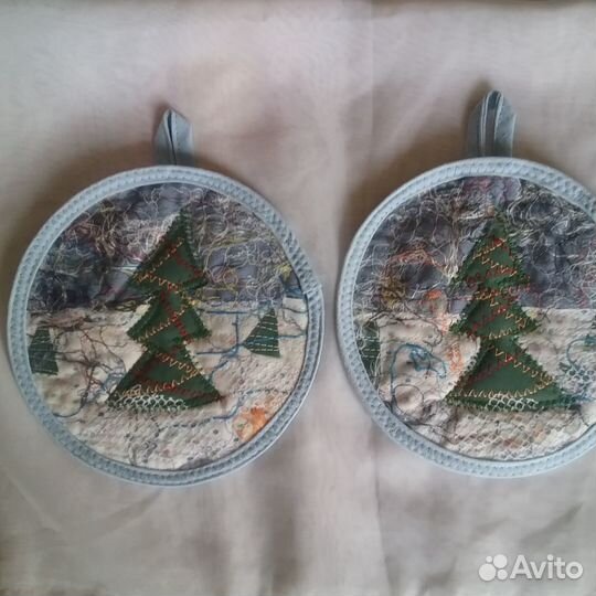 Прихватки новогодние лоскутное шитье