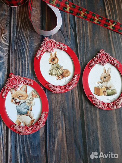 Елочные украшения ручной работы