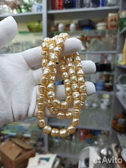 Чешская Бижутерия Бусы Под Жемчуг Чехословакия