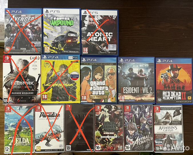 Игры для nintendo switch и PlayStation 4,5
