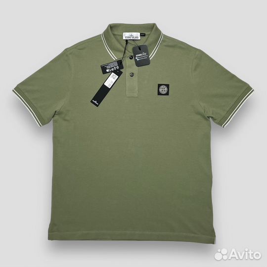 Футболка поло Stone island 2SC18 хаки (S-3XL)