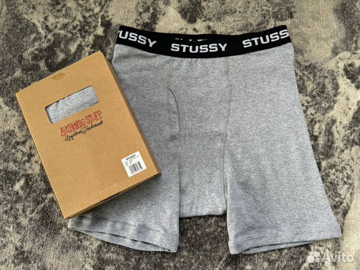 Трусы Stussy Boxer Briefs Белые, Черные, Серые