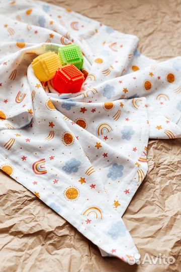 Муслиновый плед новый