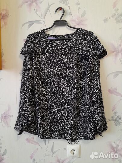 Блуза чёрно белая, 52р. Новая