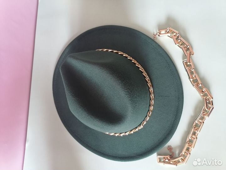 Шляпа федора фетр женская