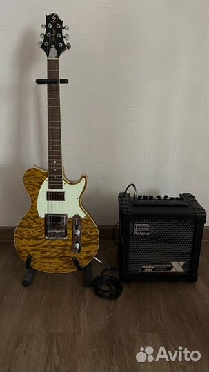 Электрогитара Greg Bennett с комбоусилителем