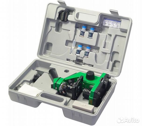 Микроскоп школьный Эврика 40х-400х в кейсе (лайм)