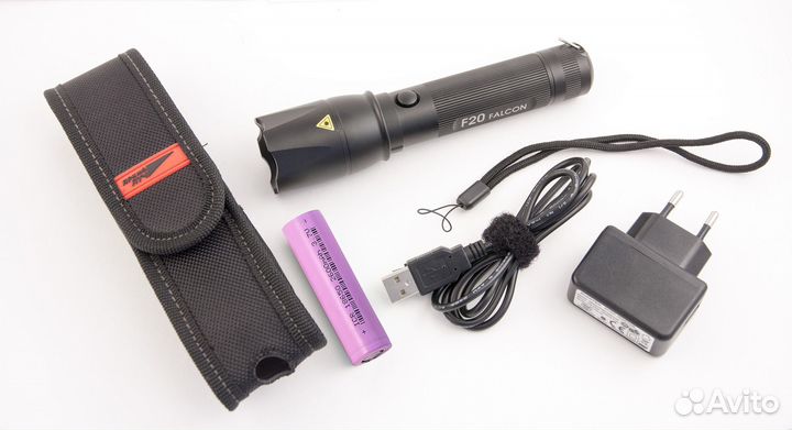 Фонарь яркий луч F20 falcon cree XP-L HI 800лм, 3