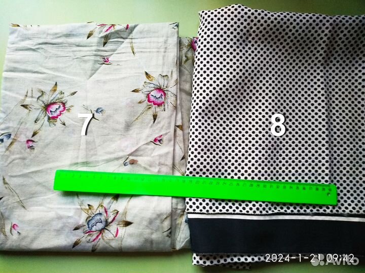 Ткань отрезы хлопок шерсть вискоза ацетат СССР