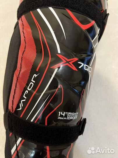 Щитки хоккейные bauer x700 14 размер (36 см)