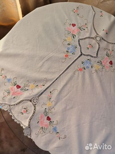 Скатерть винтажная хлопок б/у