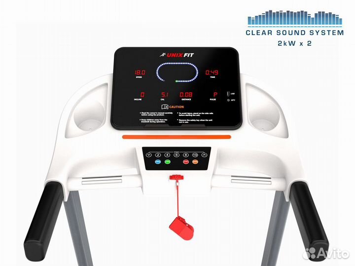 Беговая дорожка unixfit ST-630R White