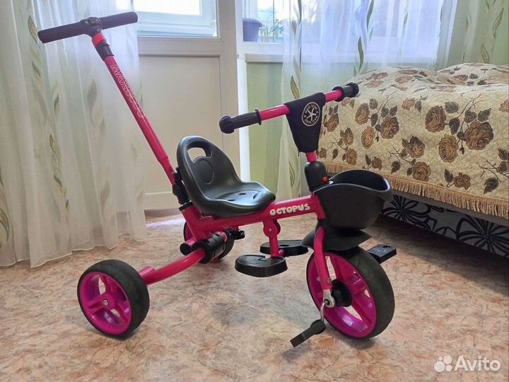 Детский велосипед с родительской ручкой